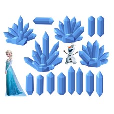 14553024A5 Elsa Olaf si sloiuri de gheata imagine comestibila din vafa 20x15cm